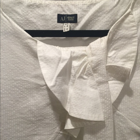 Armani Jeans - White Blouse Short Sleeveless - Picture 4 of 4